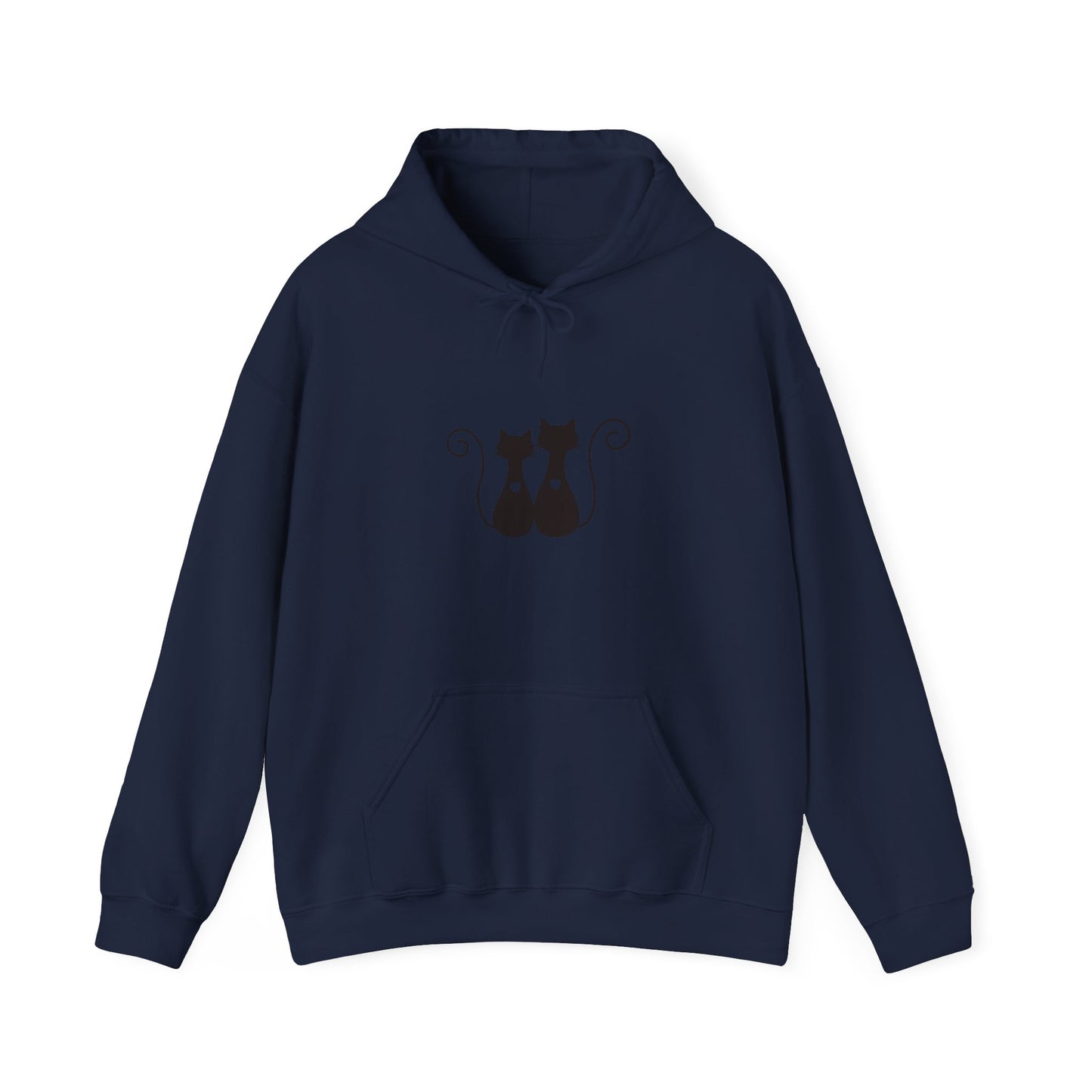 Two Black Cats Hoodie – Cosy Unisex Sweatshirt - Elite digital Circle