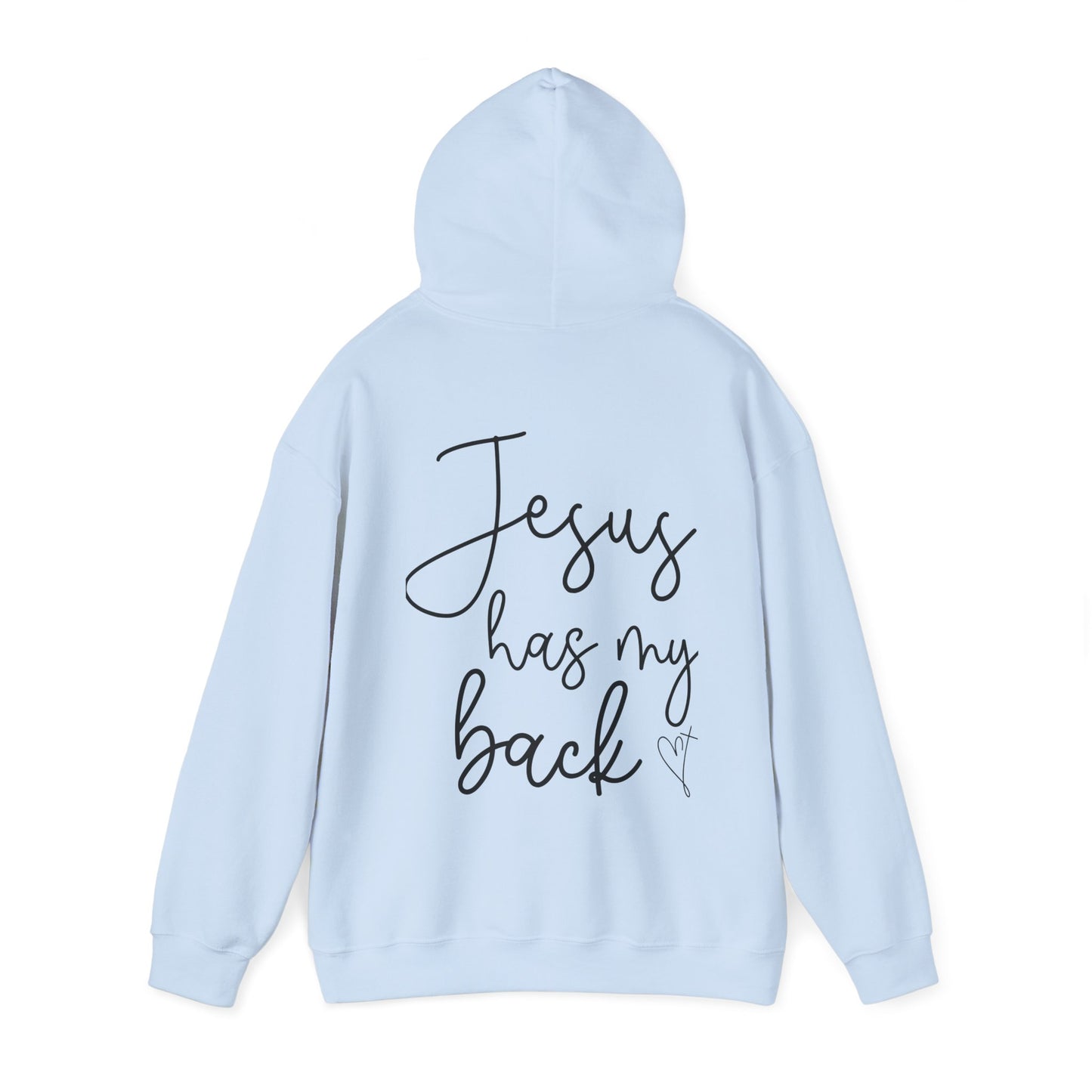 Jesus Has My Back” Unisex Hoodie – Faith-Inspired Comfort