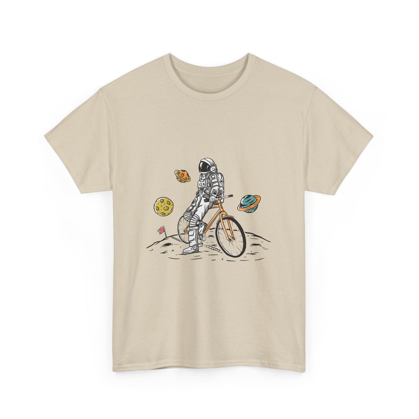 Astronaut & Bike Space Adventure T-Shirt – Unisex Graphic Tee - Elite digital Circle