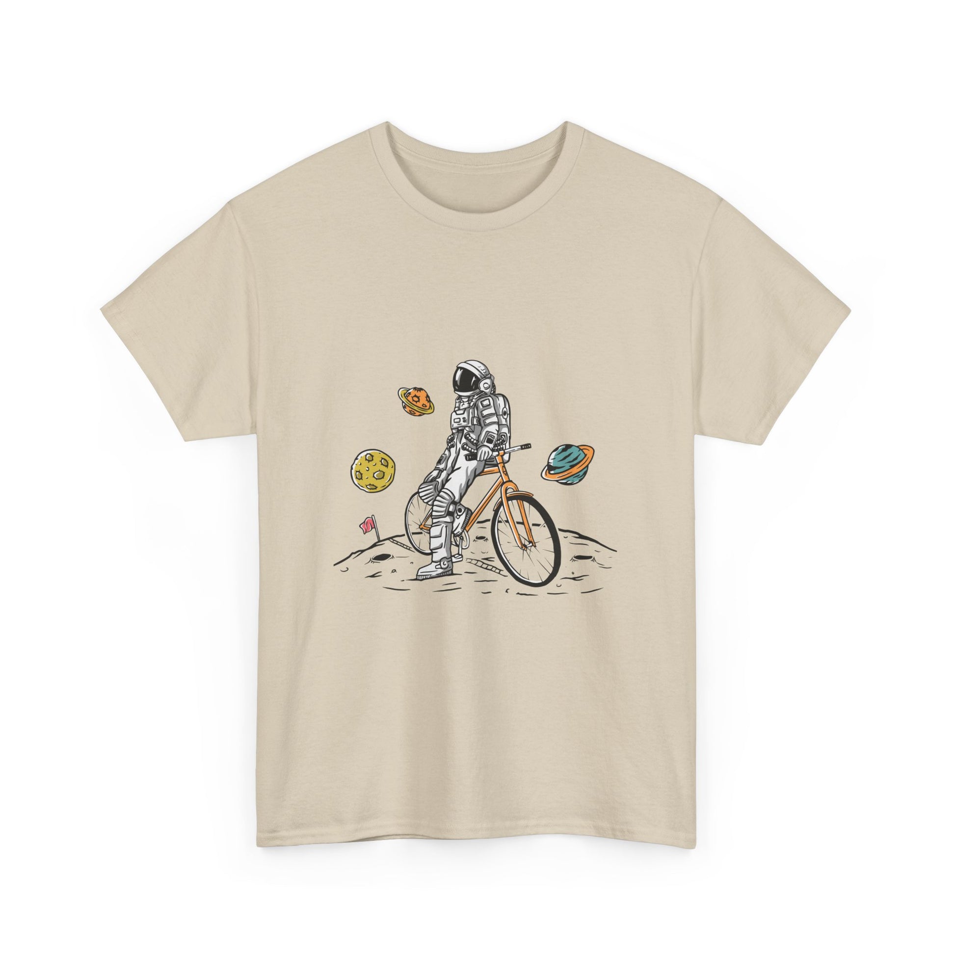 Astronaut & Bike Space Adventure T-Shirt – Unisex Graphic Tee - Elite digital Circle