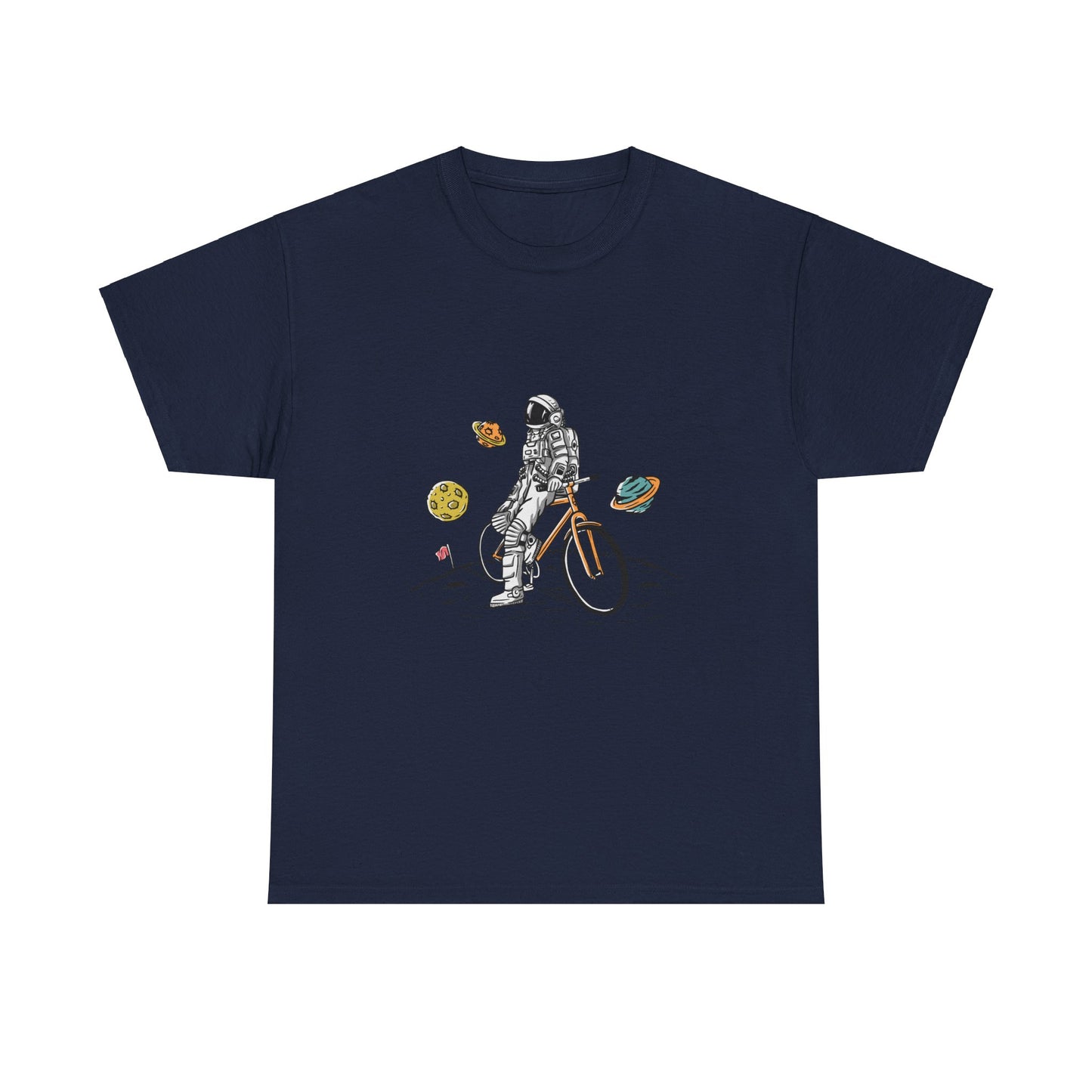 Astronaut & Bike Space Adventure T-Shirt – Unisex Graphic Tee - Elite digital Circle