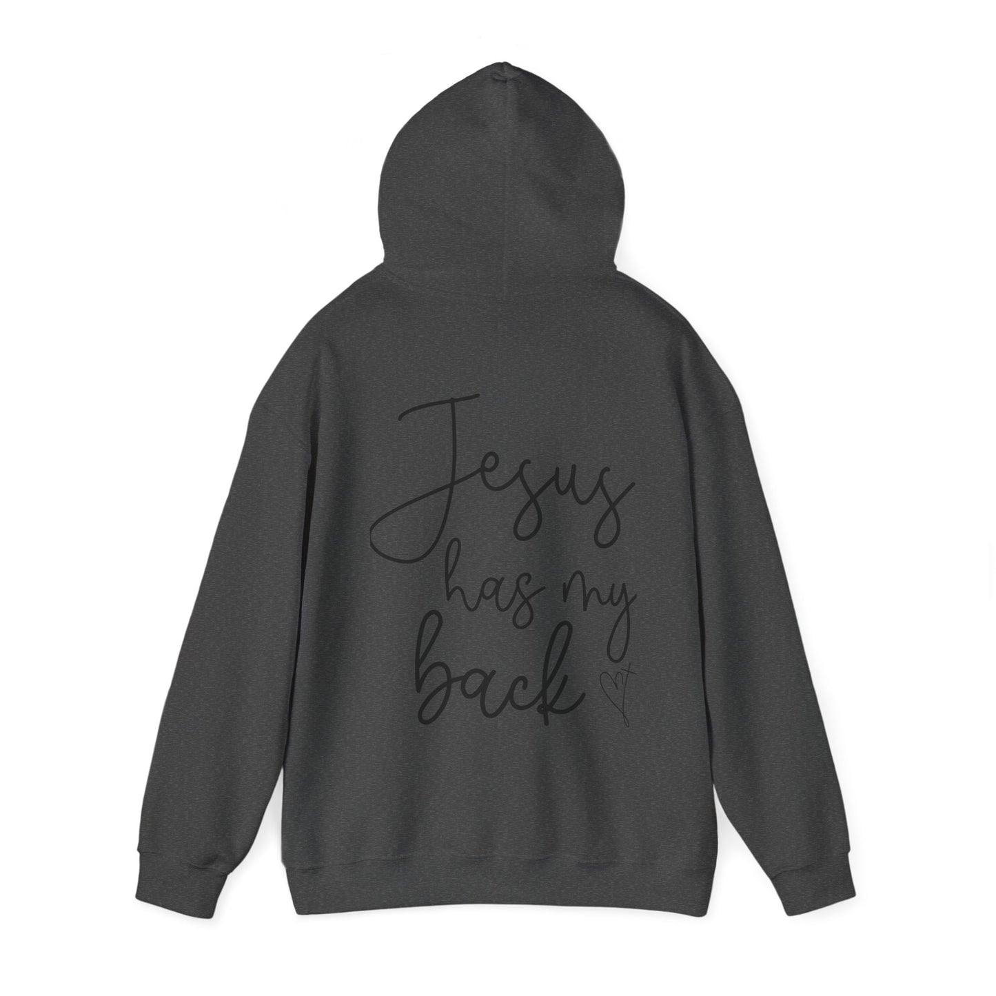 Jesus Has My Back” Unisex Hoodie – Faith-Inspired Comfort