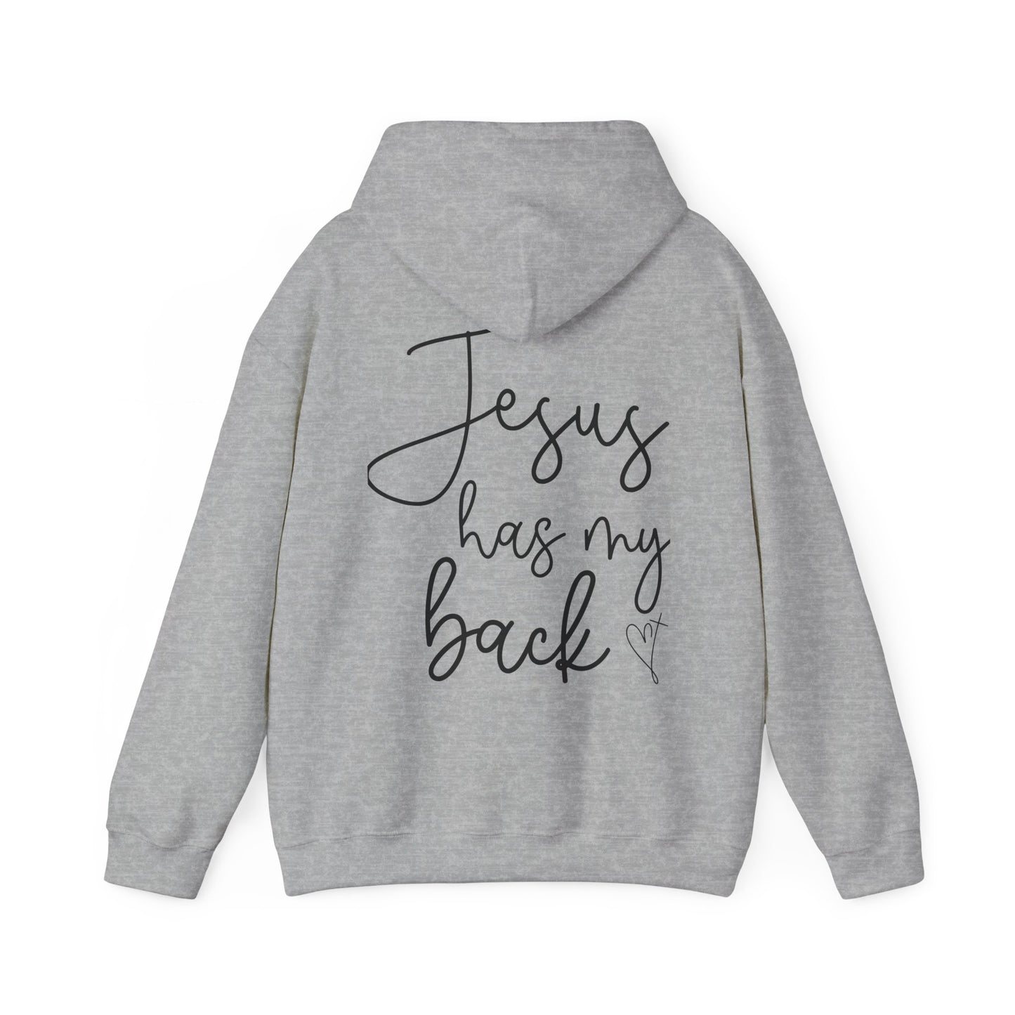 Jesus Has My Back” Unisex Hoodie – Faith-Inspired Comfort