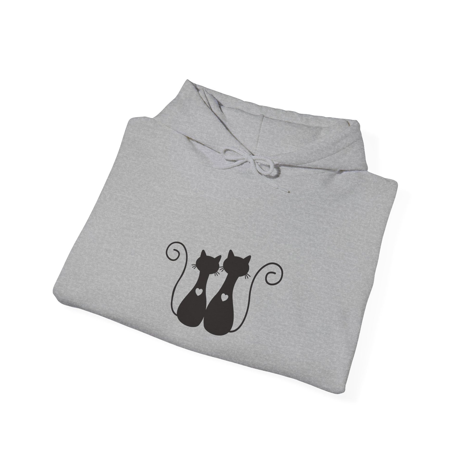 Two Black Cats Hoodie – Cosy Unisex Sweatshirt - Elite digital Circle