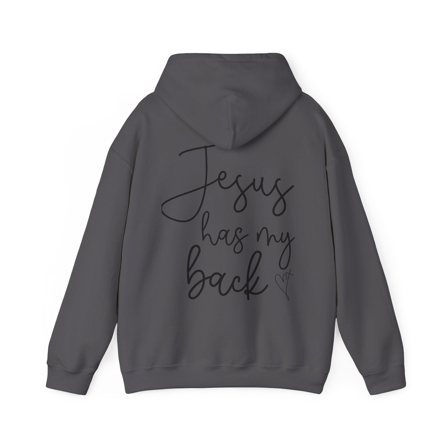 Jesus Has My Back” Unisex Hoodie – Faith-Inspired Comfort