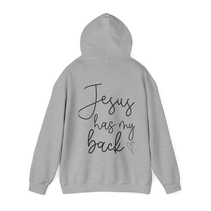 Jesus Has My Back” Unisex Hoodie – Faith-Inspired Comfort