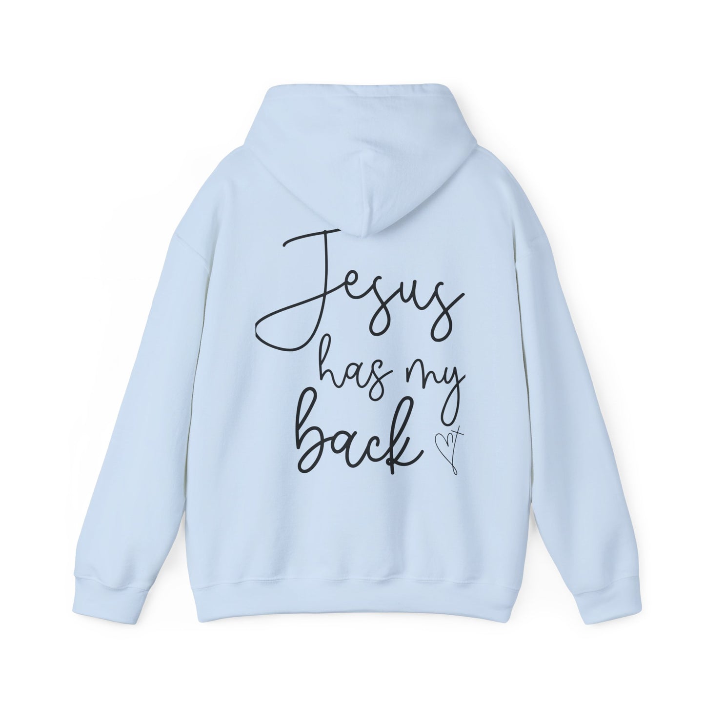 Jesus Has My Back” Unisex Hoodie – Faith-Inspired Comfort