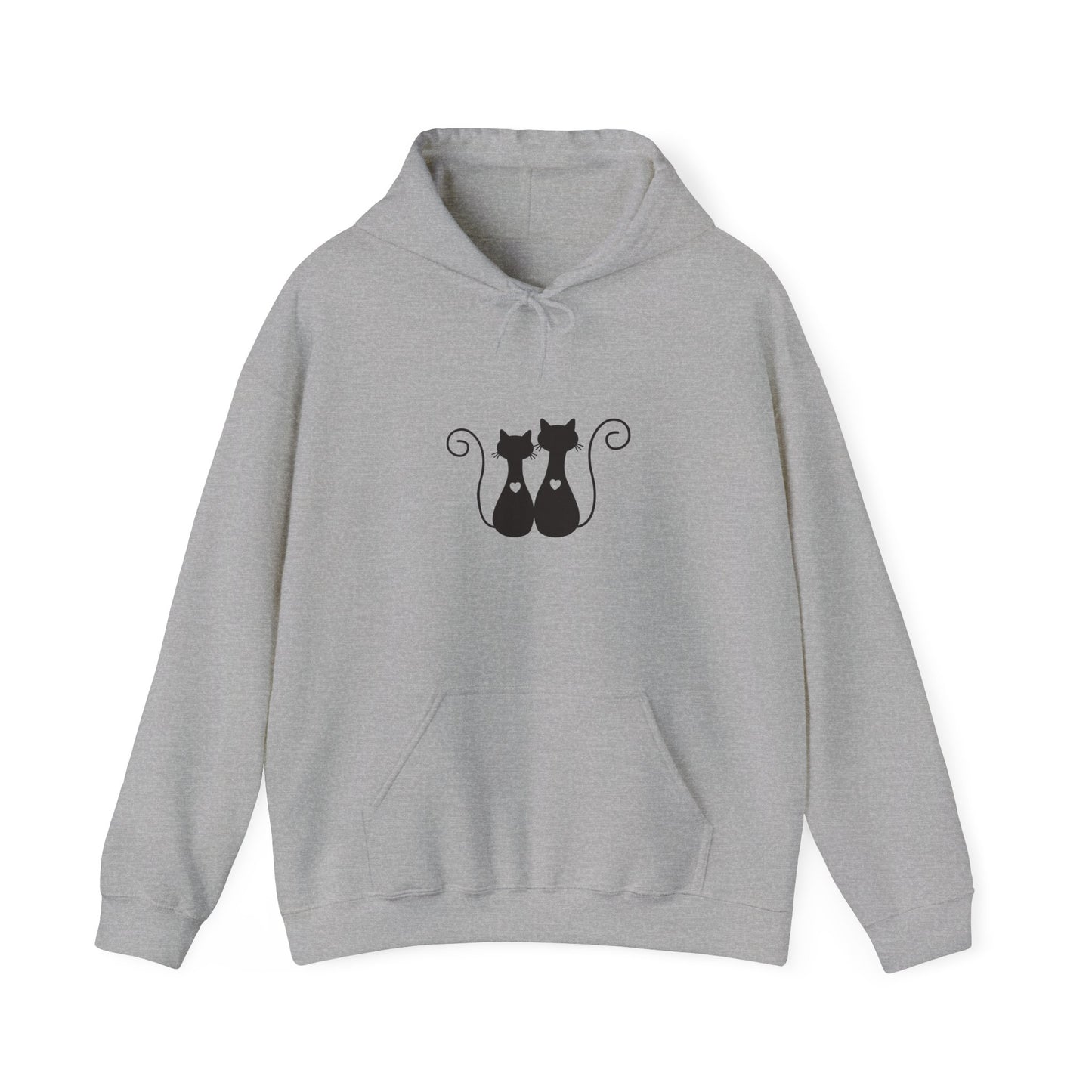 Two Black Cats Hoodie – Cosy Unisex Sweatshirt - Elite digital Circle