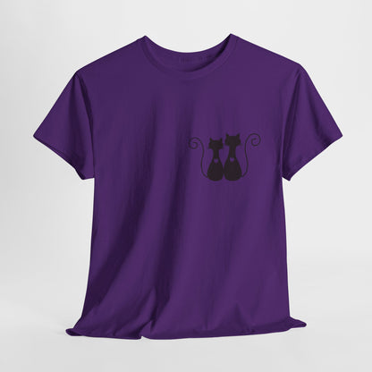 Two Cats Heart T-Shirt – Cute Unisex Cat Lover Tee