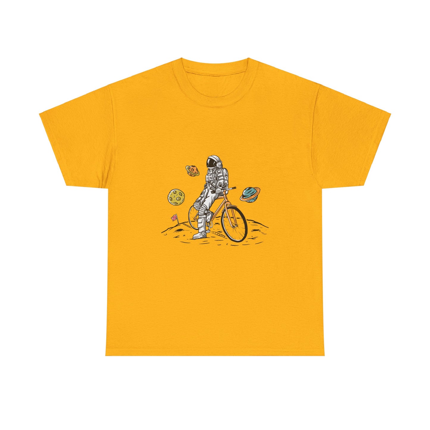 Astronaut & Bike Space Adventure T-Shirt – Unisex Graphic Tee - Elite digital Circle