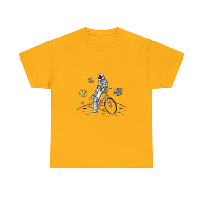 Astronaut & Bike Space Adventure T-Shirt – Unisex Graphic Tee - Elite digital Circle