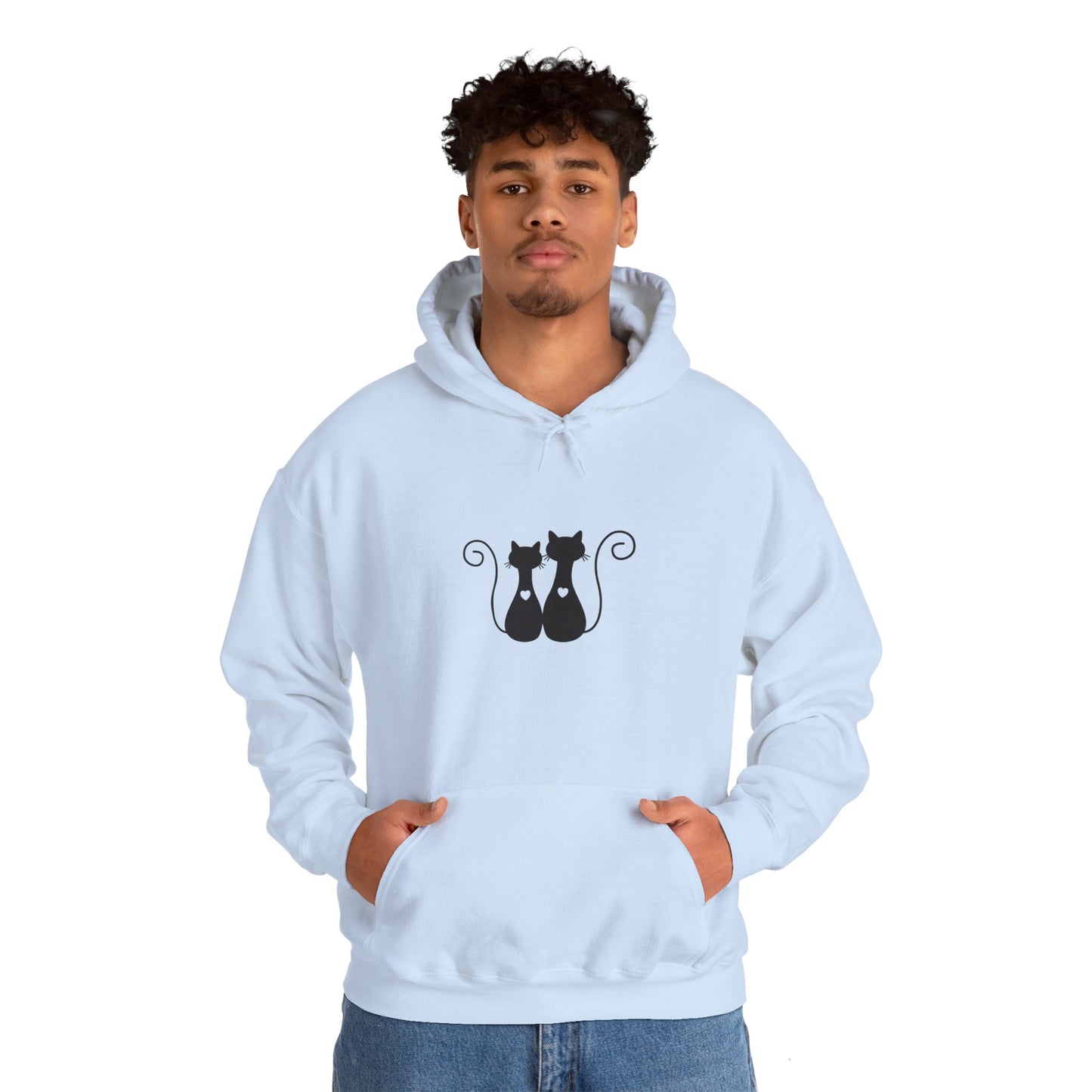 Two Black Cats Hoodie – Cosy Unisex Sweatshirt - Elite digital Circle