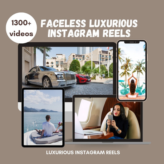 1300+ Faceless Luxury Instagram Reels | Instant Download | Premium Content for High-End Brands & Creators