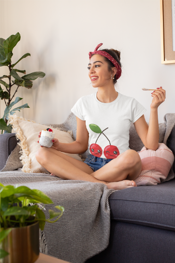 Kawaii Cherry T-Shirt – Cute Women’s Graphic Tee