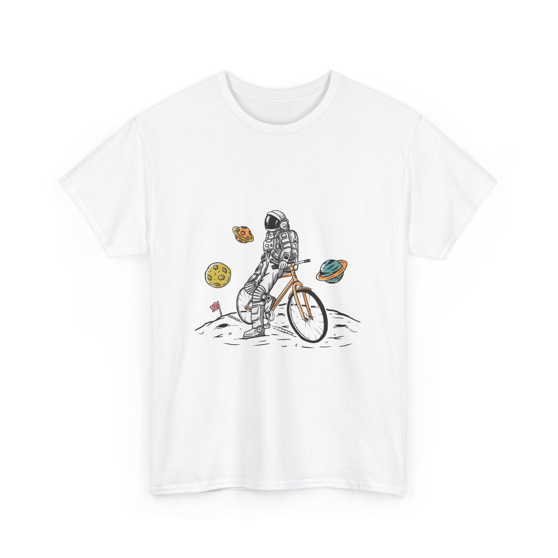 Astronaut & Bike Space Adventure T-Shirt – Unisex Graphic Tee - Elite digital Circle