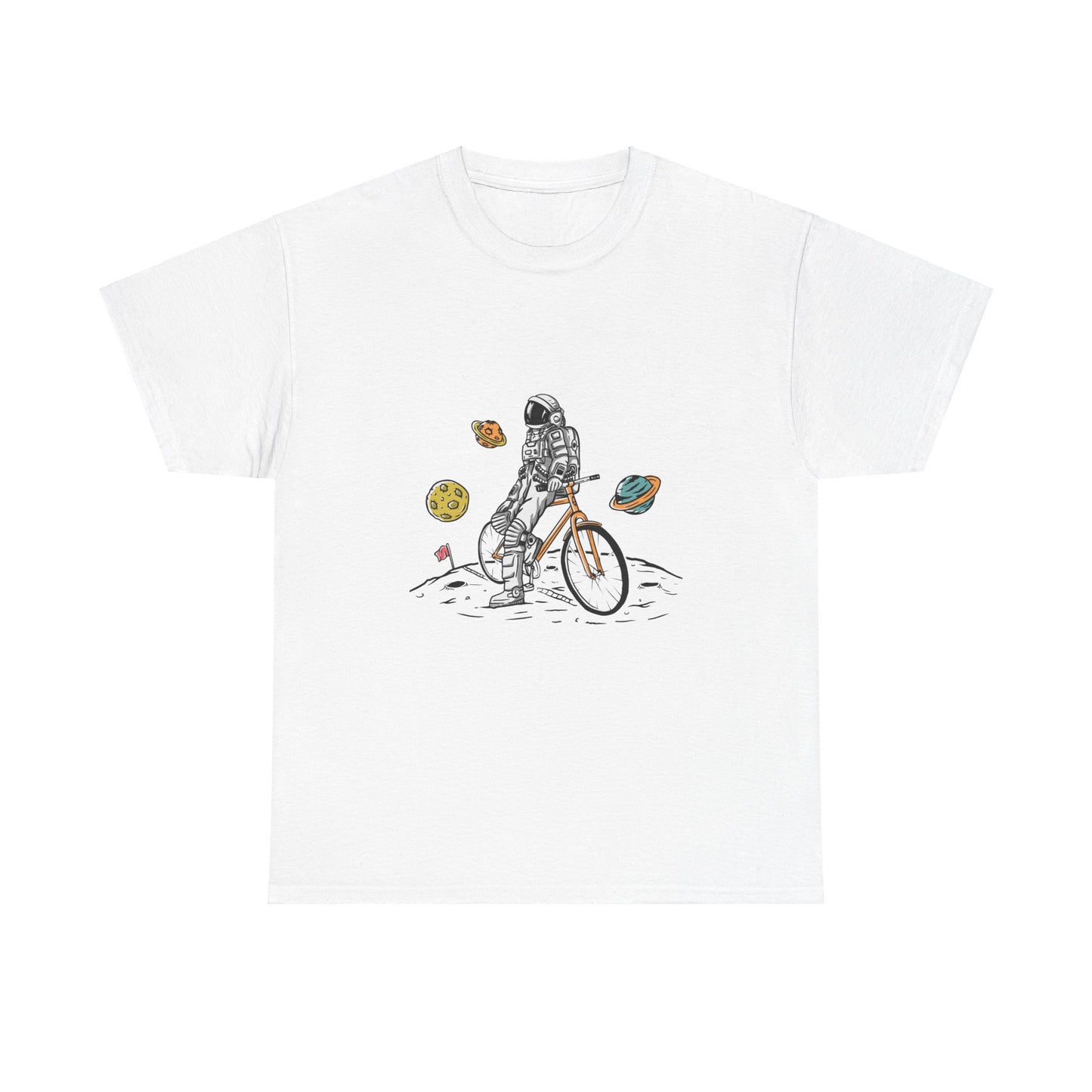 Astronaut & Bike Space Adventure T-Shirt – Unisex Graphic Tee - Elite digital Circle