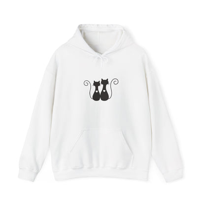 Two Black Cats Hoodie – Cosy Unisex Sweatshirt - Elite digital Circle