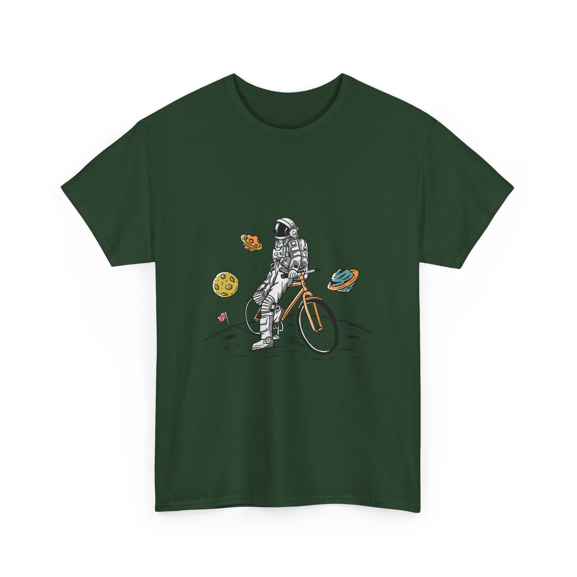 Astronaut & Bike Space Adventure T-Shirt – Unisex Graphic Tee - Elite digital Circle