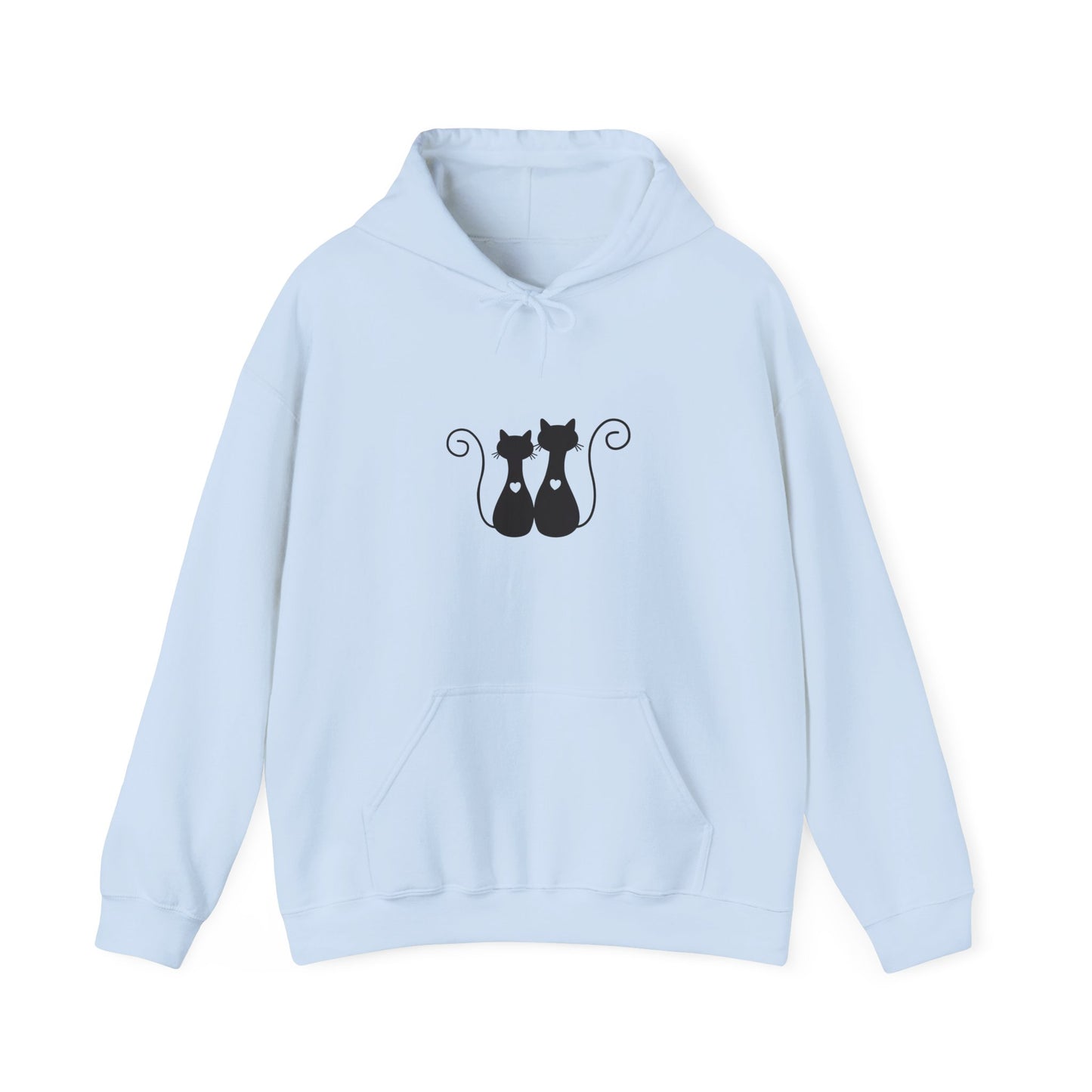 Two Black Cats Hoodie – Cosy Unisex Sweatshirt - Elite digital Circle