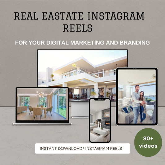 80+ Real Estate Instagram Reels | Instant Download | Trendy & Engaging Content for Realtors and Property Brands